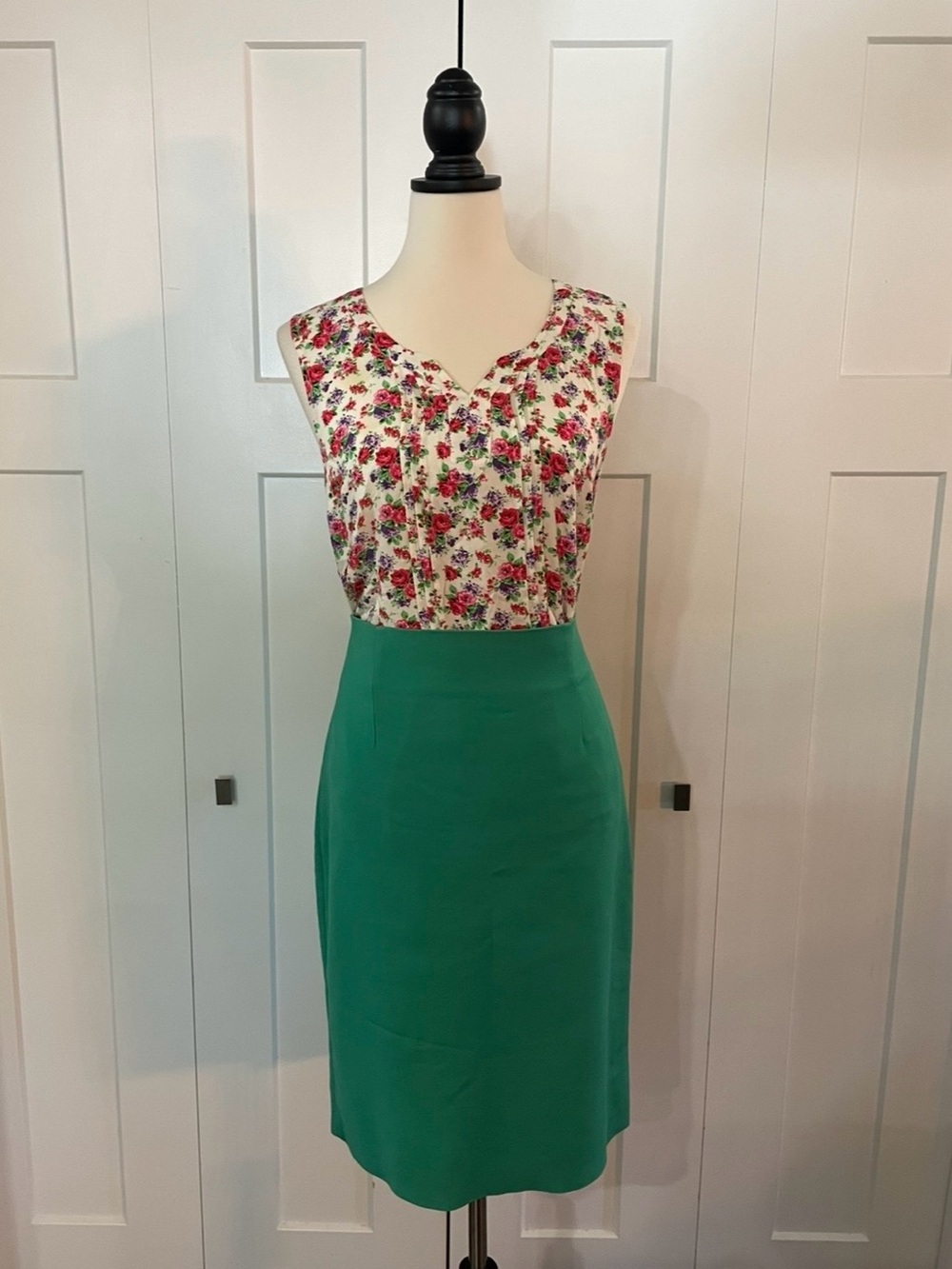 Zara Kelly Green High-Waist Pencil Skirt